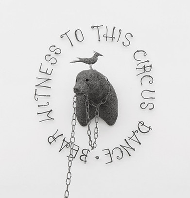 tubboat, bouqet, stool, pistol, grackle, chains, bear, american steel, bisbee, john, cmca, nails, art, sculpture, political art