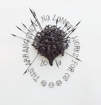 tubboat, bouqet, stool, pistol, grackle, chains, bear, american steel, bisbee, john, cmca, nails, art, sculpture, political art